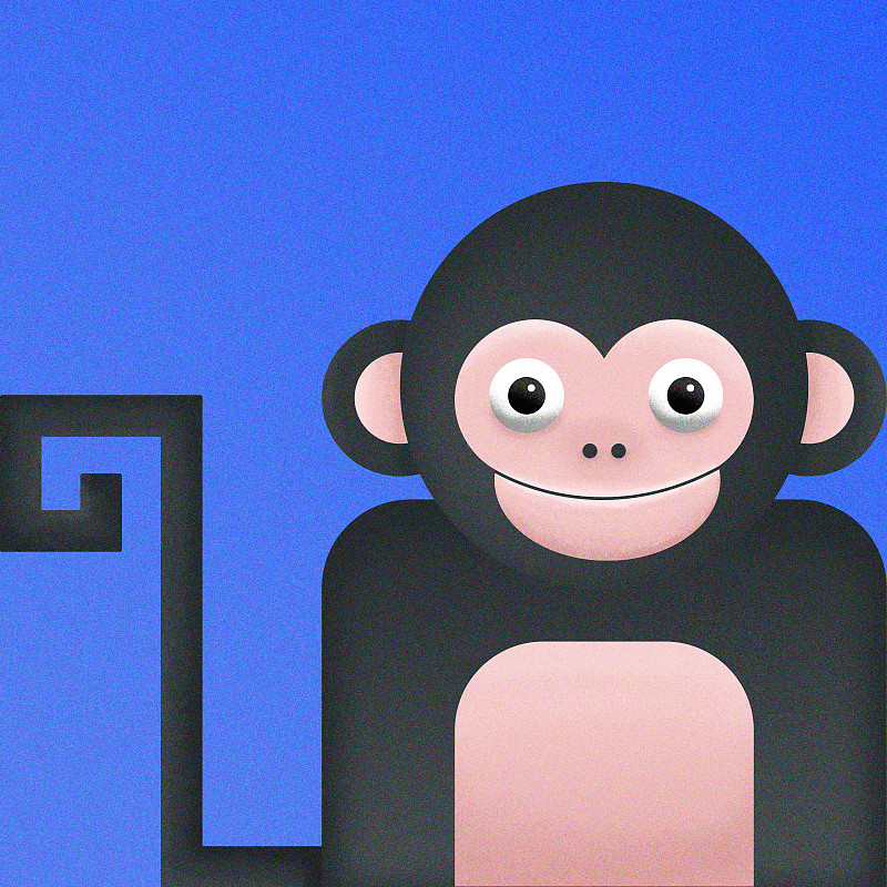 猴子十二生肖动物插画下载