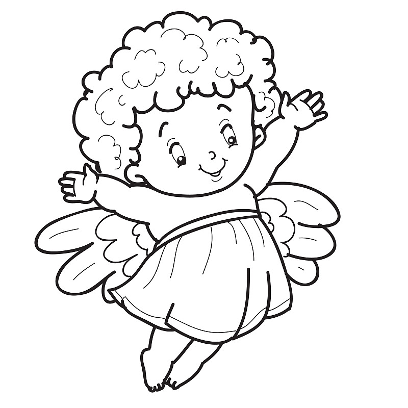 小天使画法可爱图片