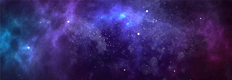 宇宙水彩画色彩斑斓图片下载