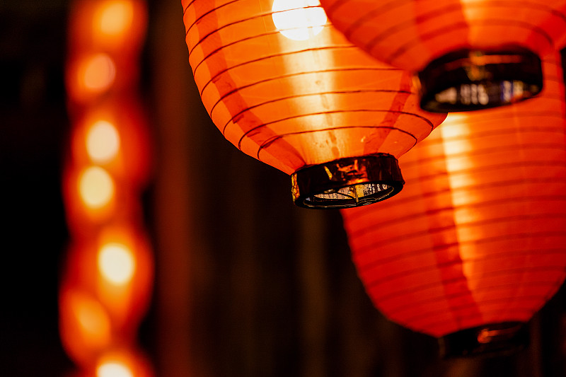 锦里红灯笼 中国元素 中国传统文化 春节 喜庆 过年 元宵节图片下载