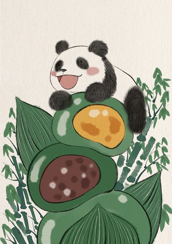 熊猫青团图片下载