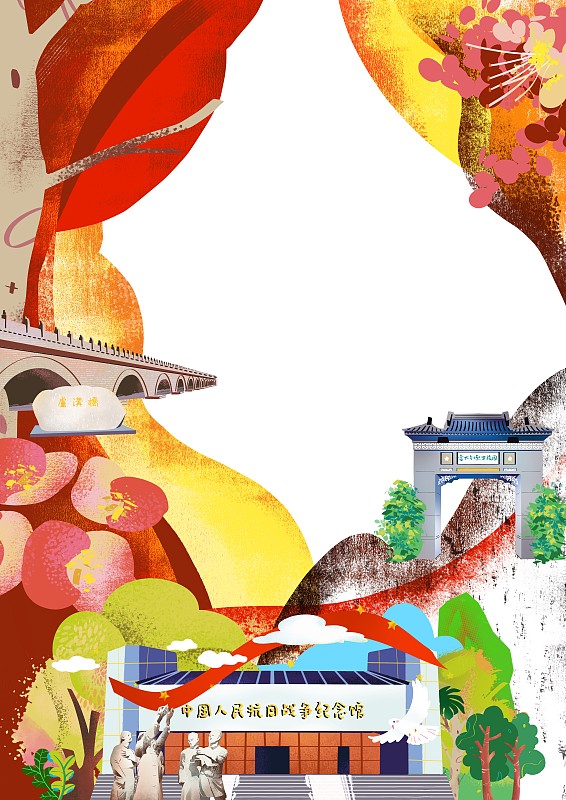 北京红色之旅-海报模版图片素材