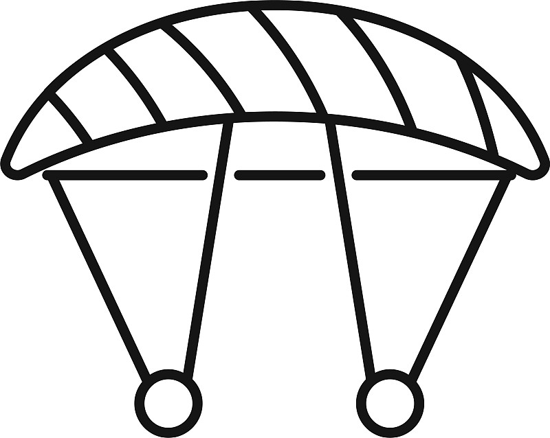 降落伞图标轮廓样式图片