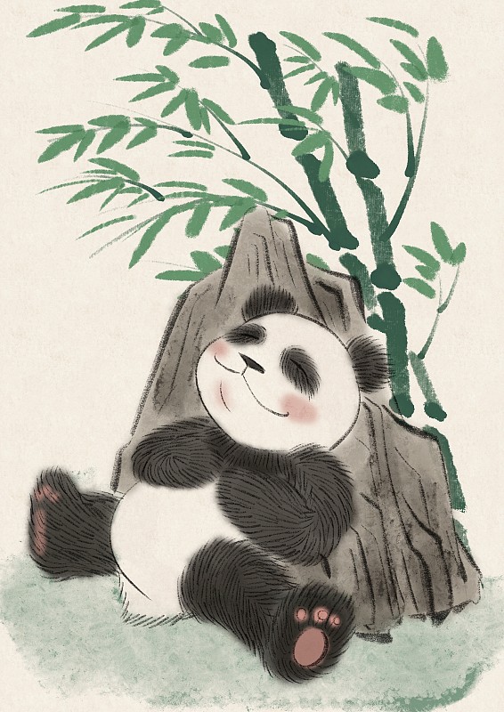 安逸熊猫图片素材