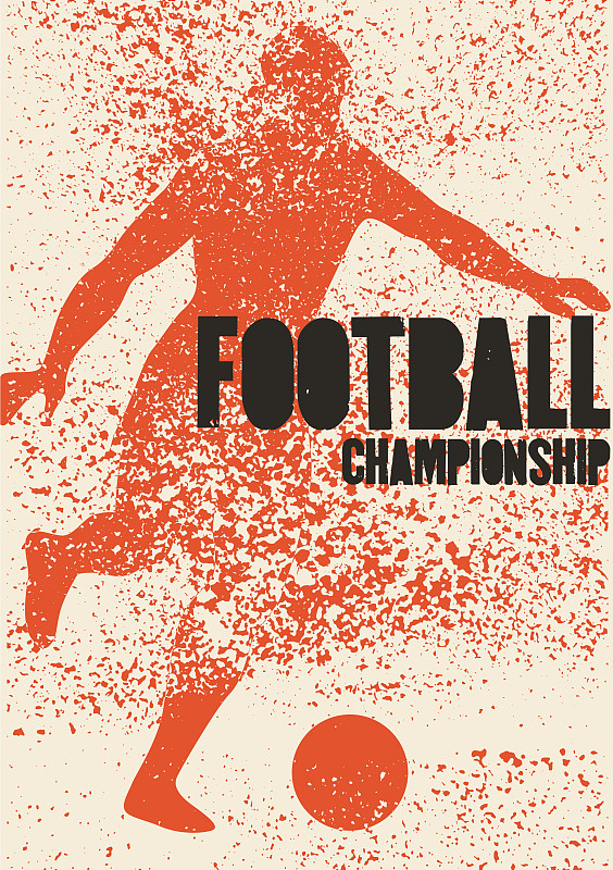 足球锦标赛印刷垃圾海报图片下载