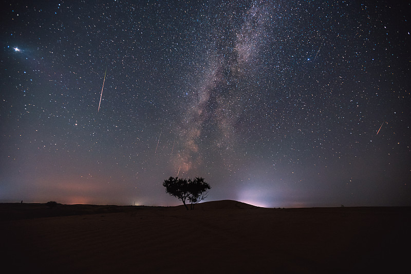 内蒙古沙漠星空银河图片下载