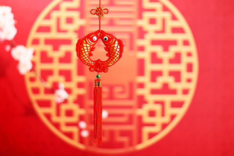 喜庆新年中国传统节日春节过年挂件中国结图片下载