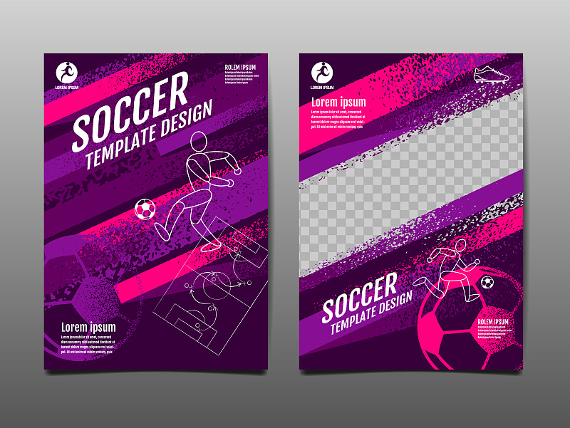 足球布局模板设计足球紫色图片下载