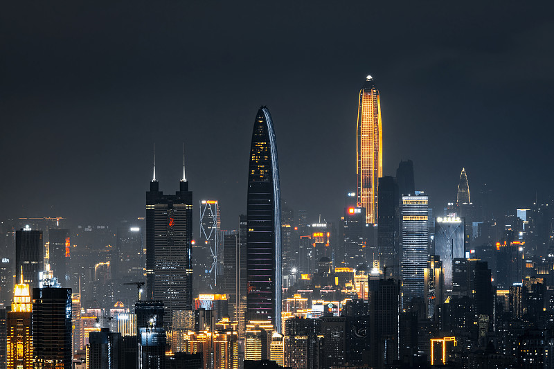 深圳地标四件套·城市建筑夜景风光图片下载