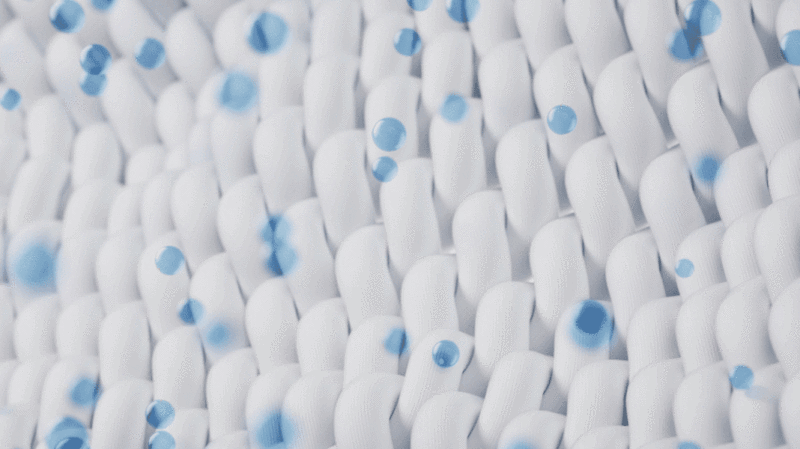 编织纺织纹理细节与清洁水珠3D渲染图片下载