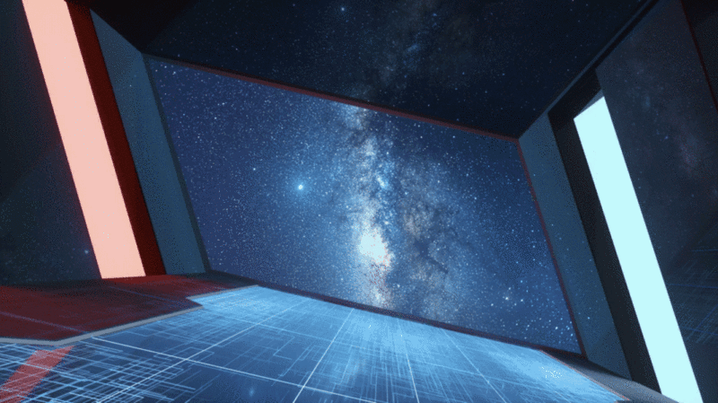 未来感隧道空间3D渲染插画下载