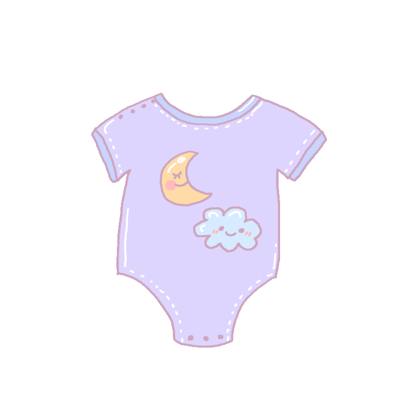可爱的紫色婴儿连体衣插画图片下载