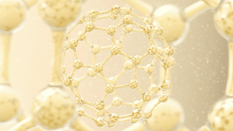 金色的透明分子3D渲染图片下载