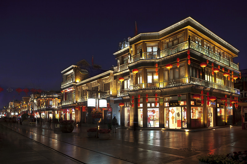 北京前门大街夜景图片下载