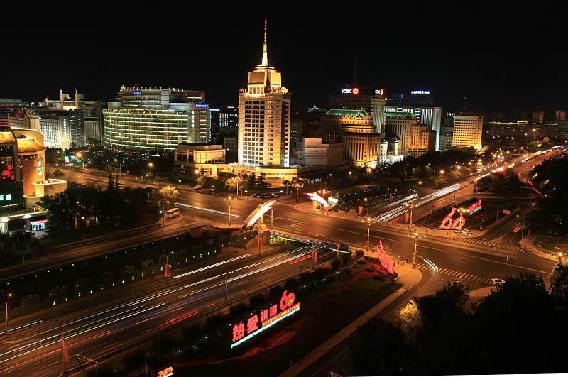 北京复兴门桥夜景图片下载