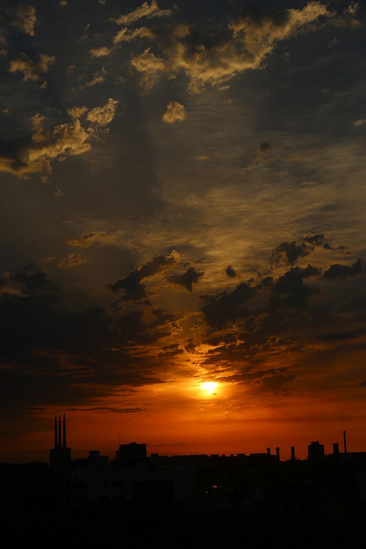 日落时的壮观天空景色图片下载