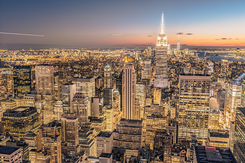 纽约曼哈顿繁华无敌天际线图片素材