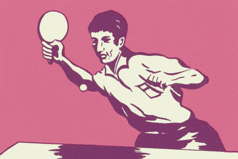 男人打乒乓球图片素材