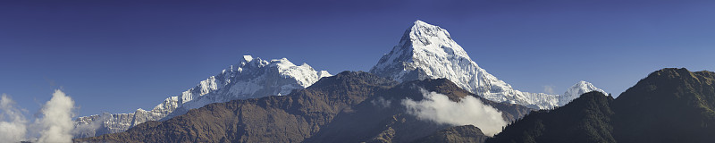 安娜普纳I 8091米喜马拉雅山顶全景尼泊尔图片下载