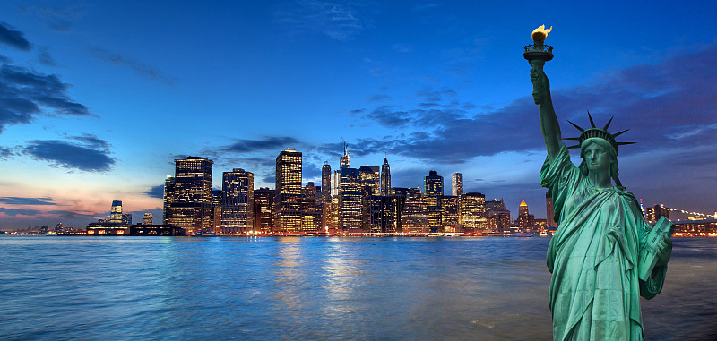 美国纽约布鲁克林的曼哈顿图片下载