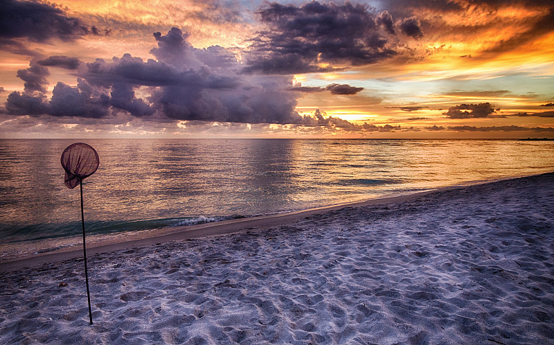佛罗里达萨尼贝尔海滩上的日落图片下载