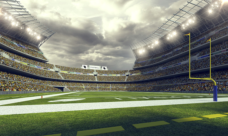 美式足球场3d渲染图片下载