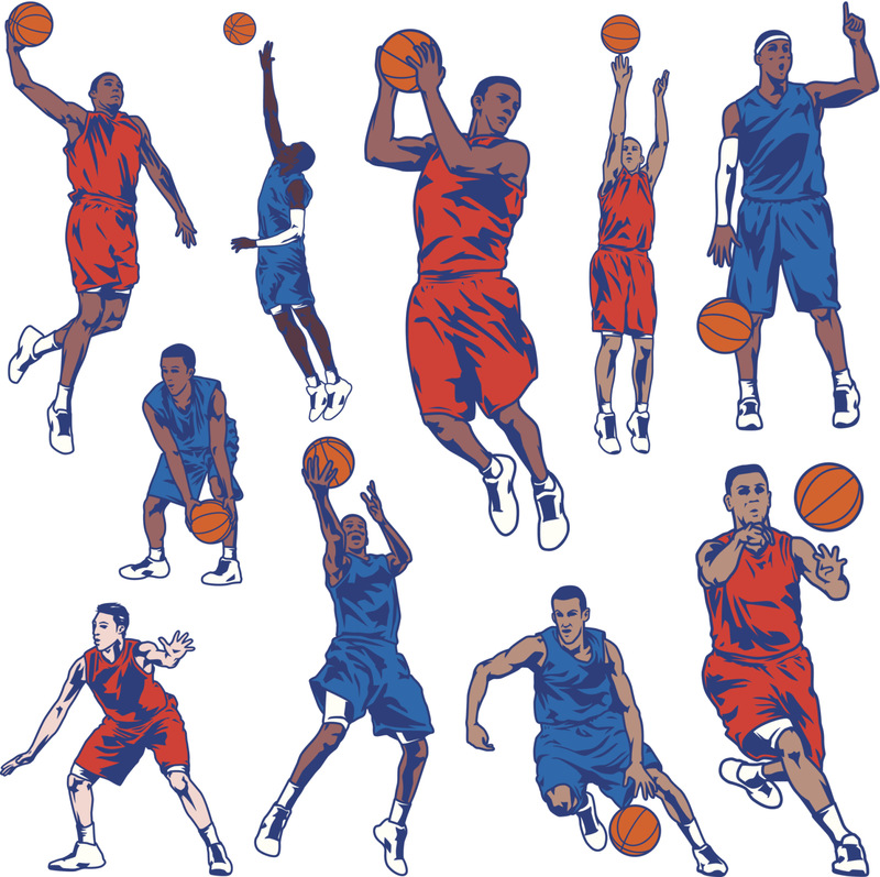 篮球运动员组图片下载