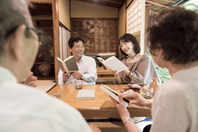 日本京都一家餐厅的高级日本书友会图片素材