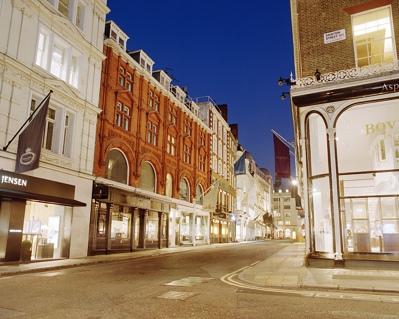 伦敦的高级购物街图片下载