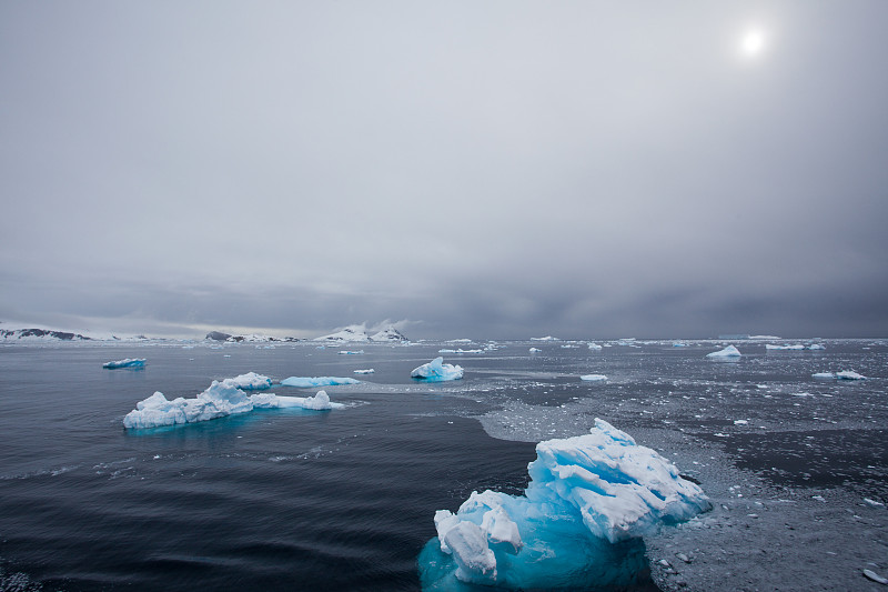 蓝色的冰,南极洲图片下载
