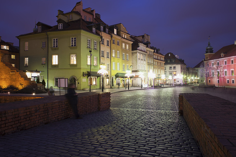 波兰，华沙，历史悠久的市中心图片下载