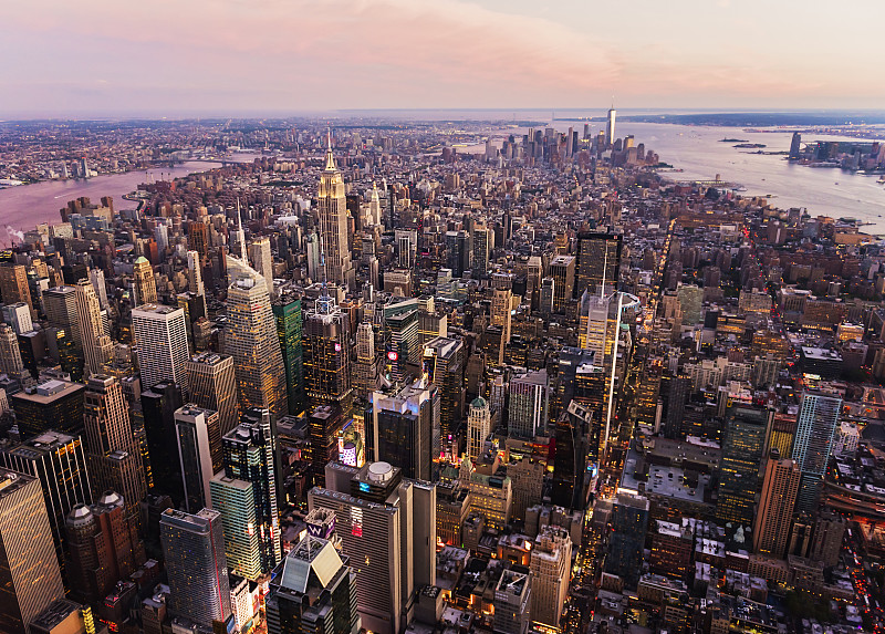 纽约市景鸟瞰图，纽约，美国图片下载
