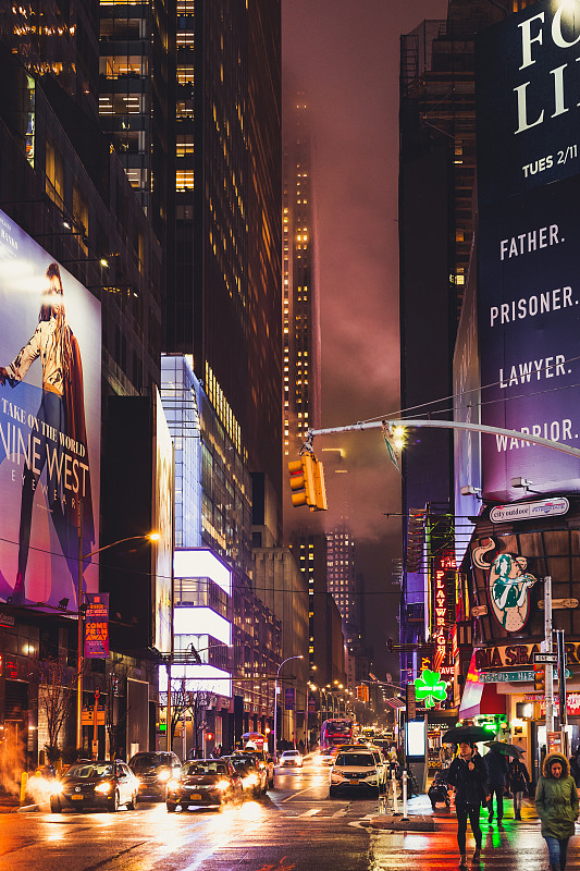 晚上在纽约的百老汇图片下载