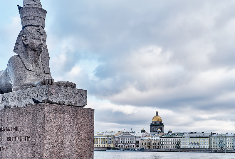 俄罗斯圣彼得堡的城市景观可观赏宫桥涅瓦河等景点