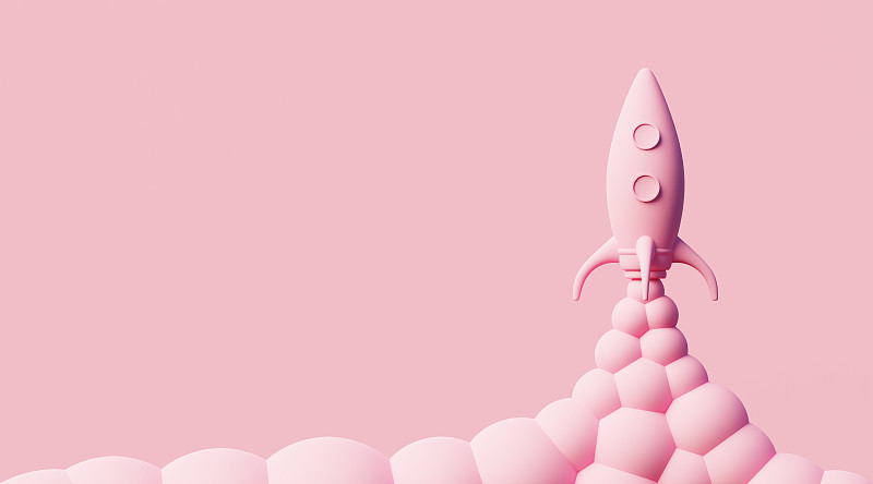 单色粉色的火爆代表了商业复制空间的成功图片下载