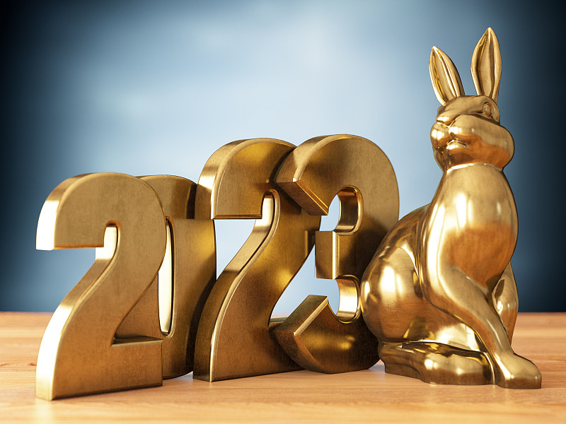 2023年中国新年兔年概念图片下载