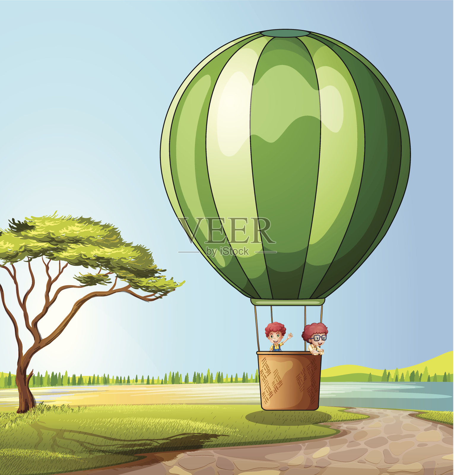 热气球插画图片素材