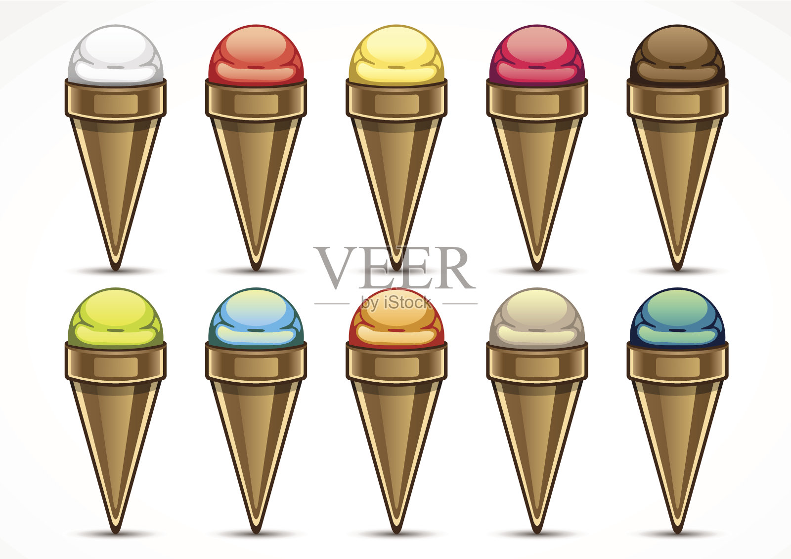 冰淇淋集插画图片素材