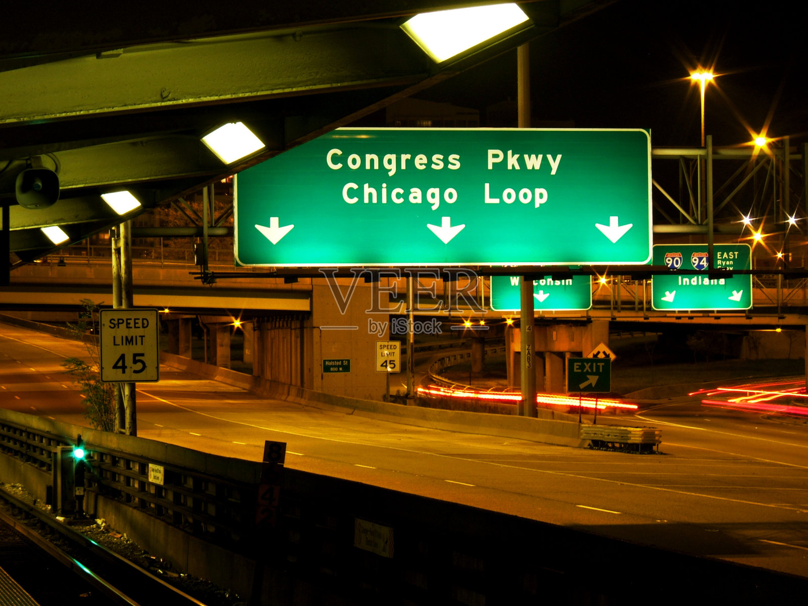 芝加哥环高速公路照片摄影图片