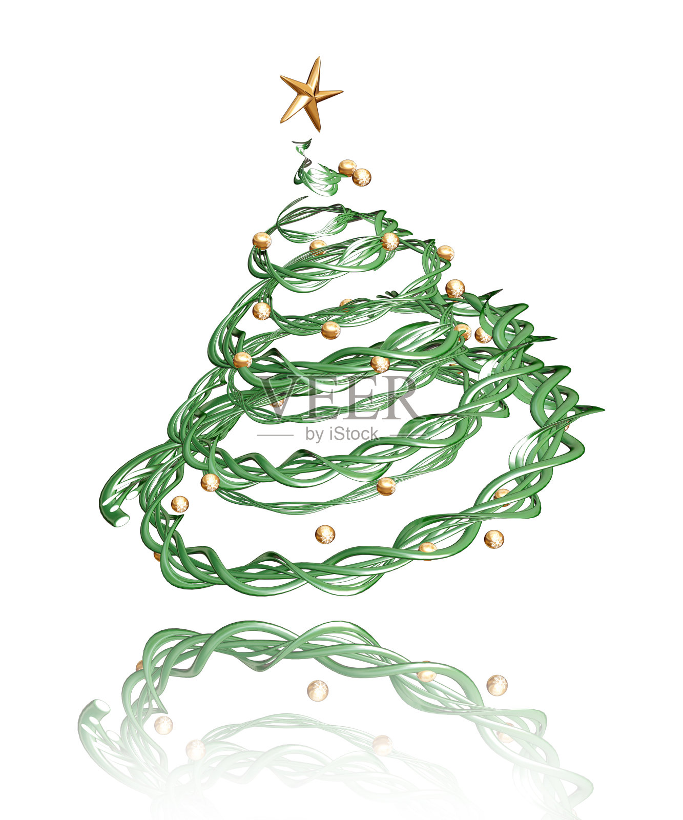 3 d的圣诞树插画图片素材