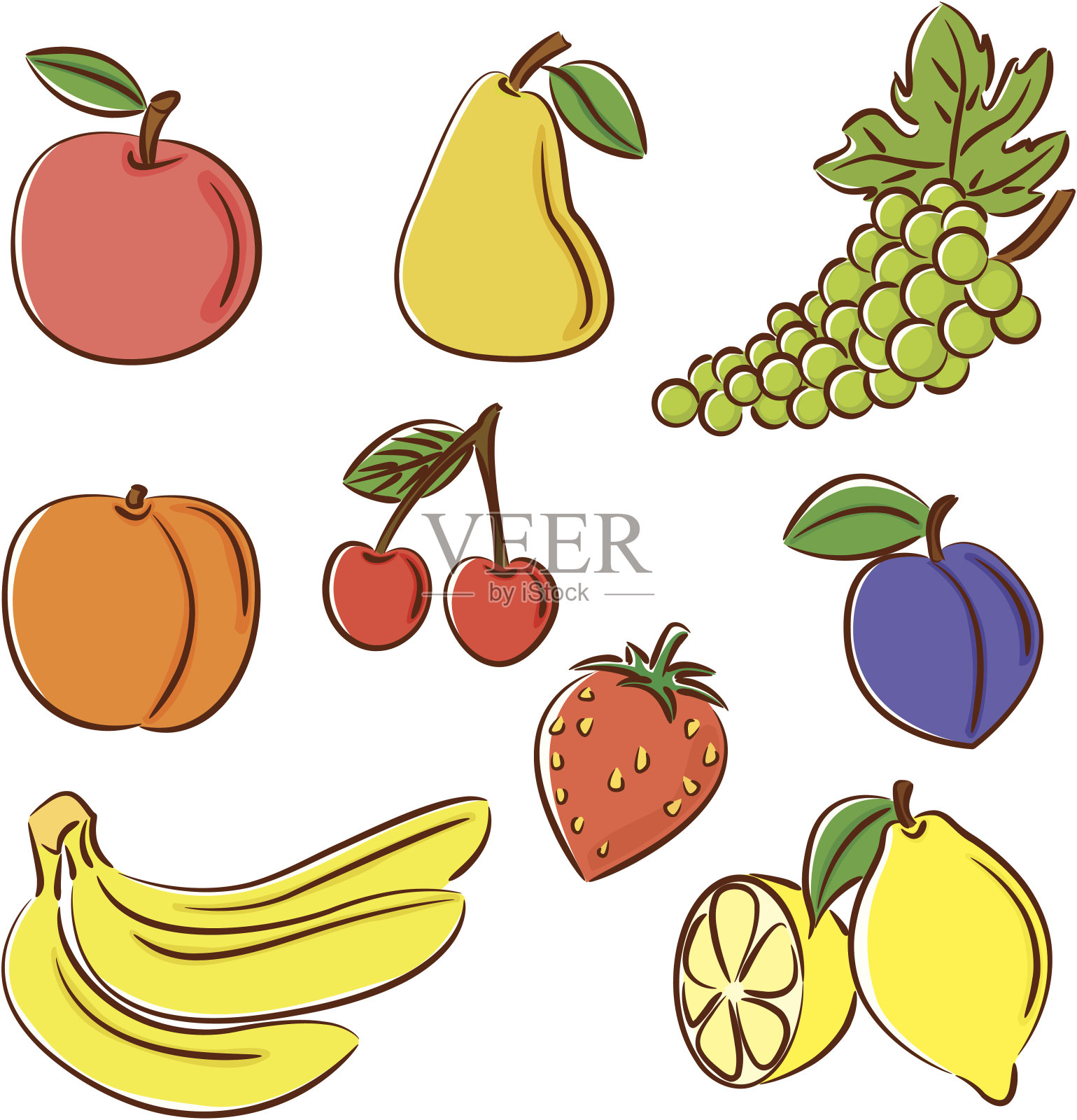 水果集合插画图片素材