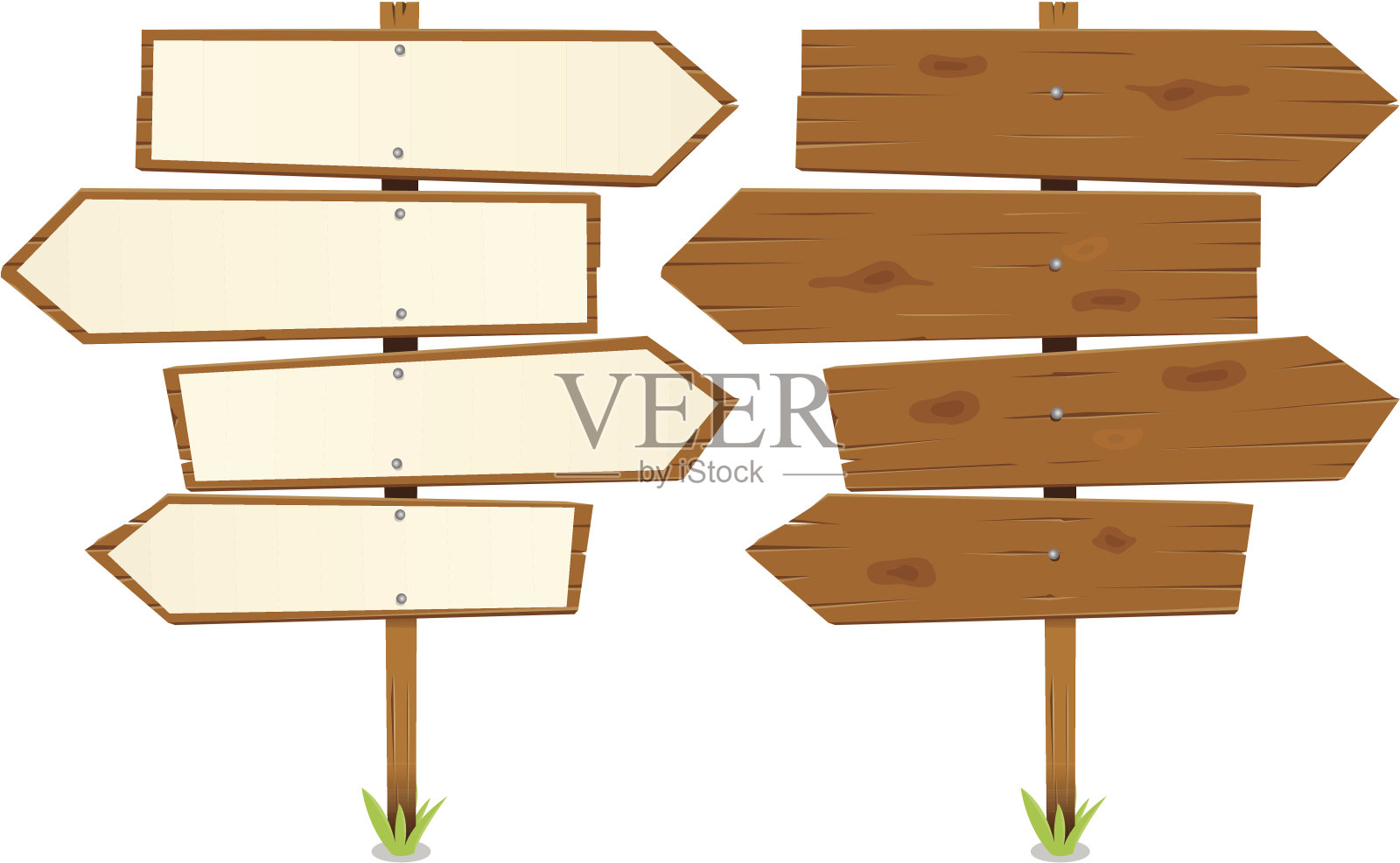 木制箭头标志设计元素图片