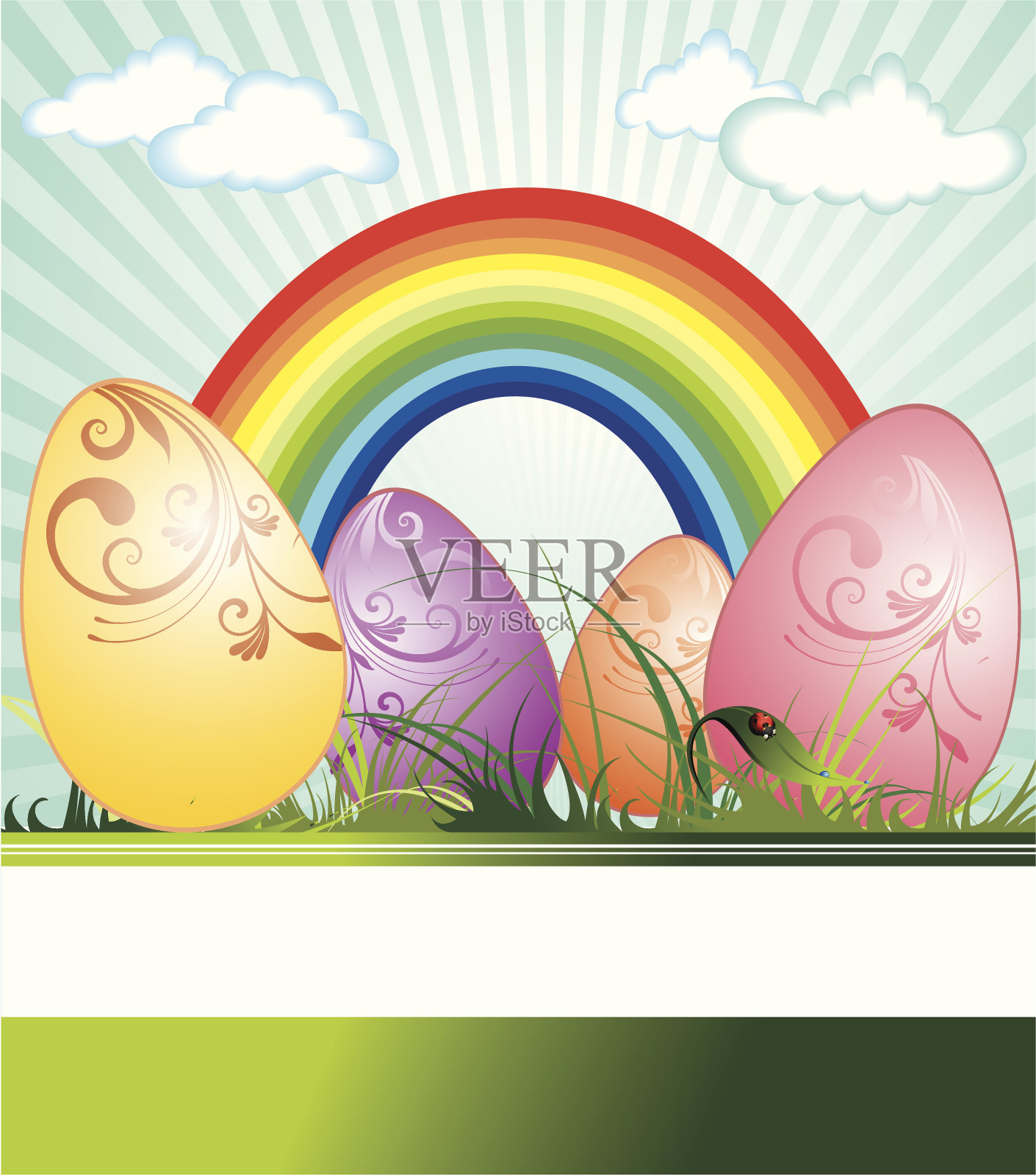 复活节彩蛋插画图片素材