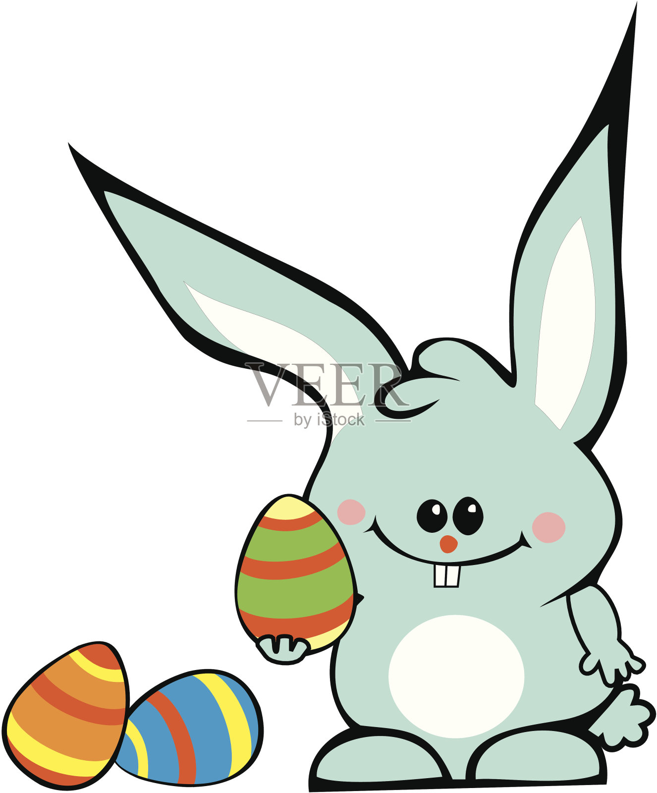 复活节小兔子设计元素图片
