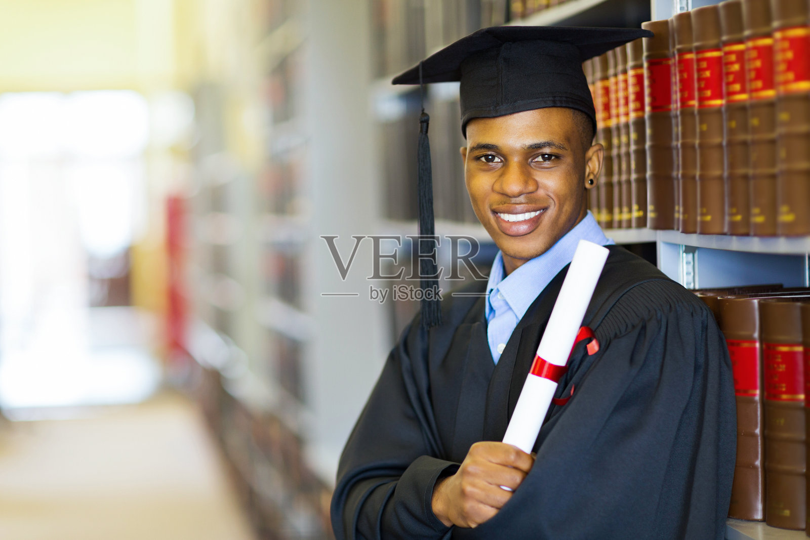 非裔美国人法学院毕业生照片摄影图片