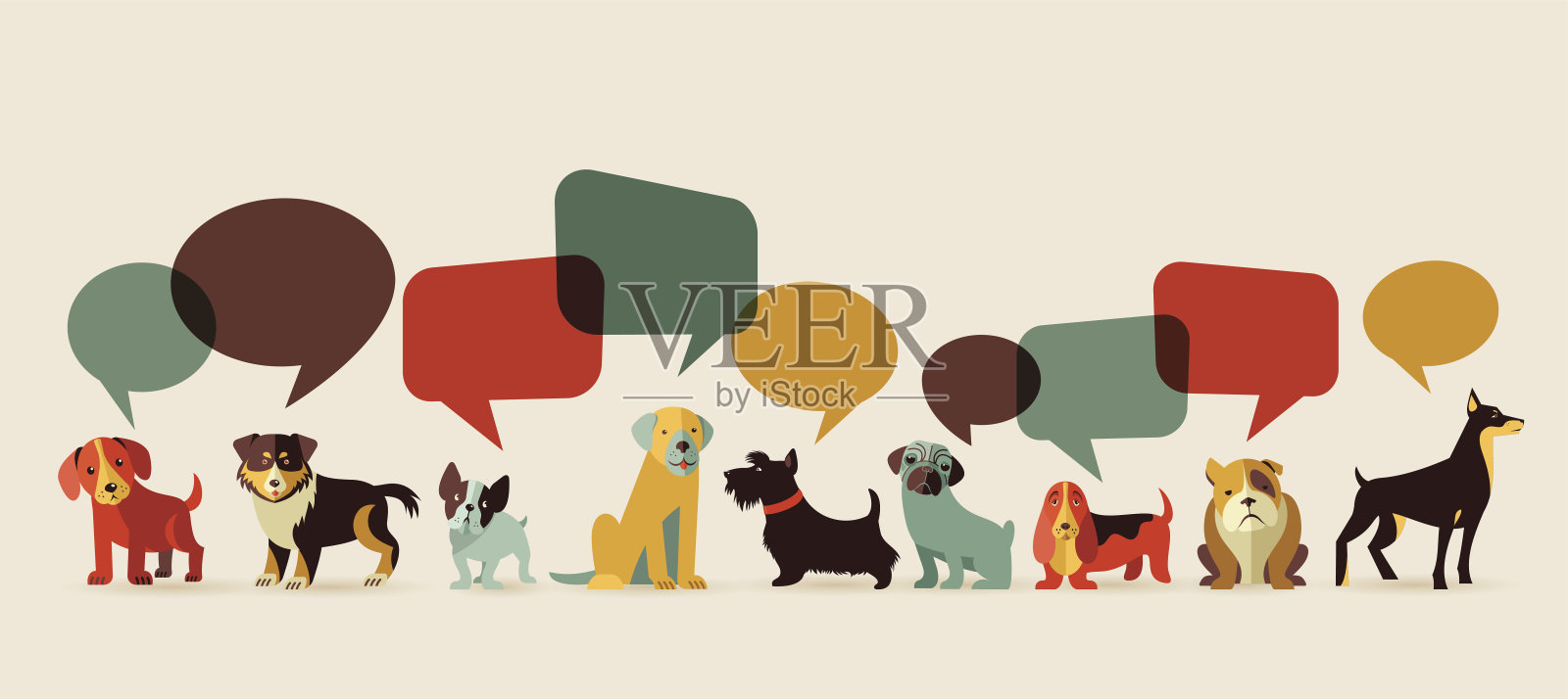 狗说话-图标和插图插画图片素材