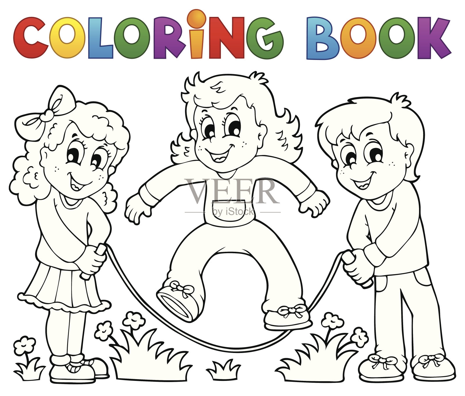 着色书儿童玩的主题1设计元素图片