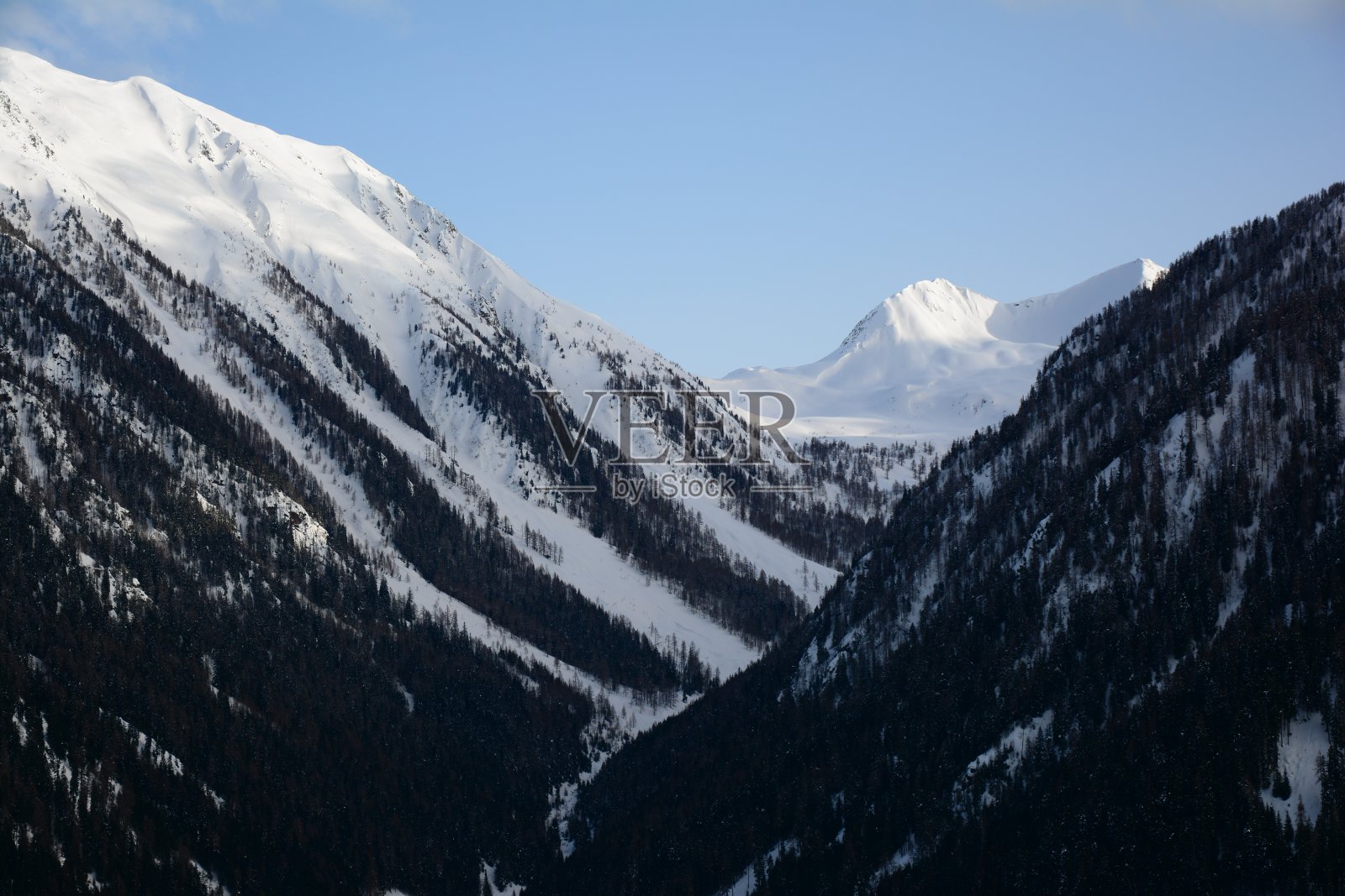 意大利南蒂罗尔的奥特尔峰上的神奇冬天照片摄影图片