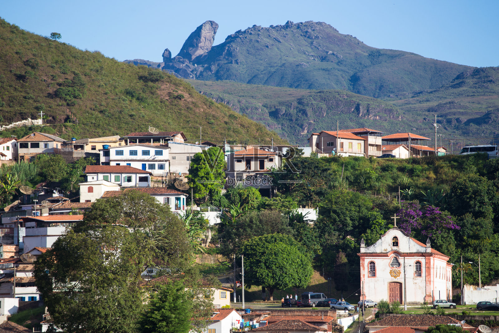 山上的巴西房屋照片摄影图片