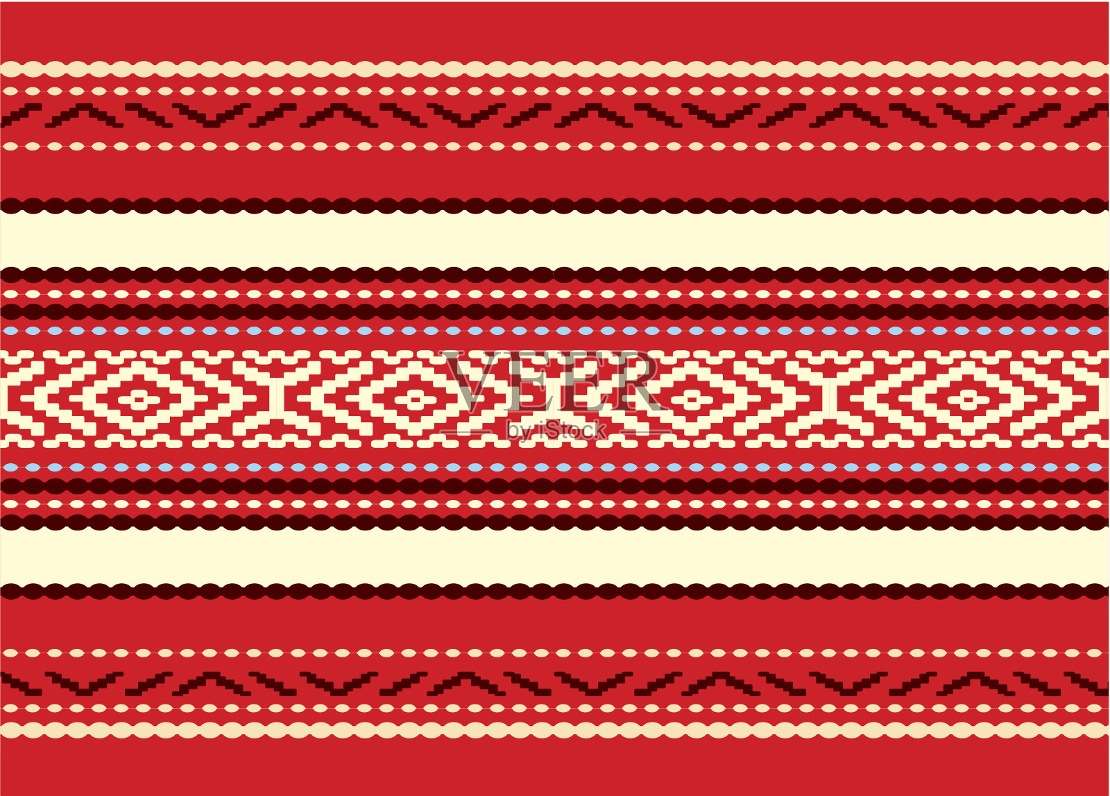 保加利亚传统民族无缝装饰图案设计插画图片素材